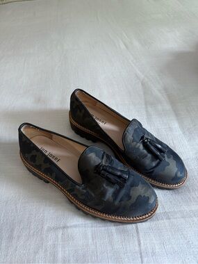 Jon Josef Men's Camouflage Tassel Loafers in Black/Gray
